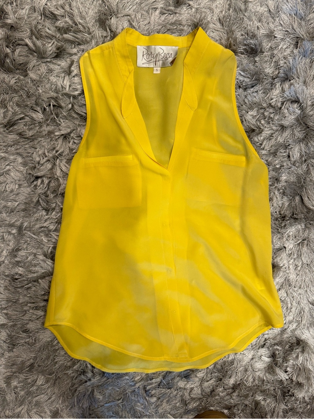 Rory Beca Bright Yellow Sleeveless V-Neck Camisole